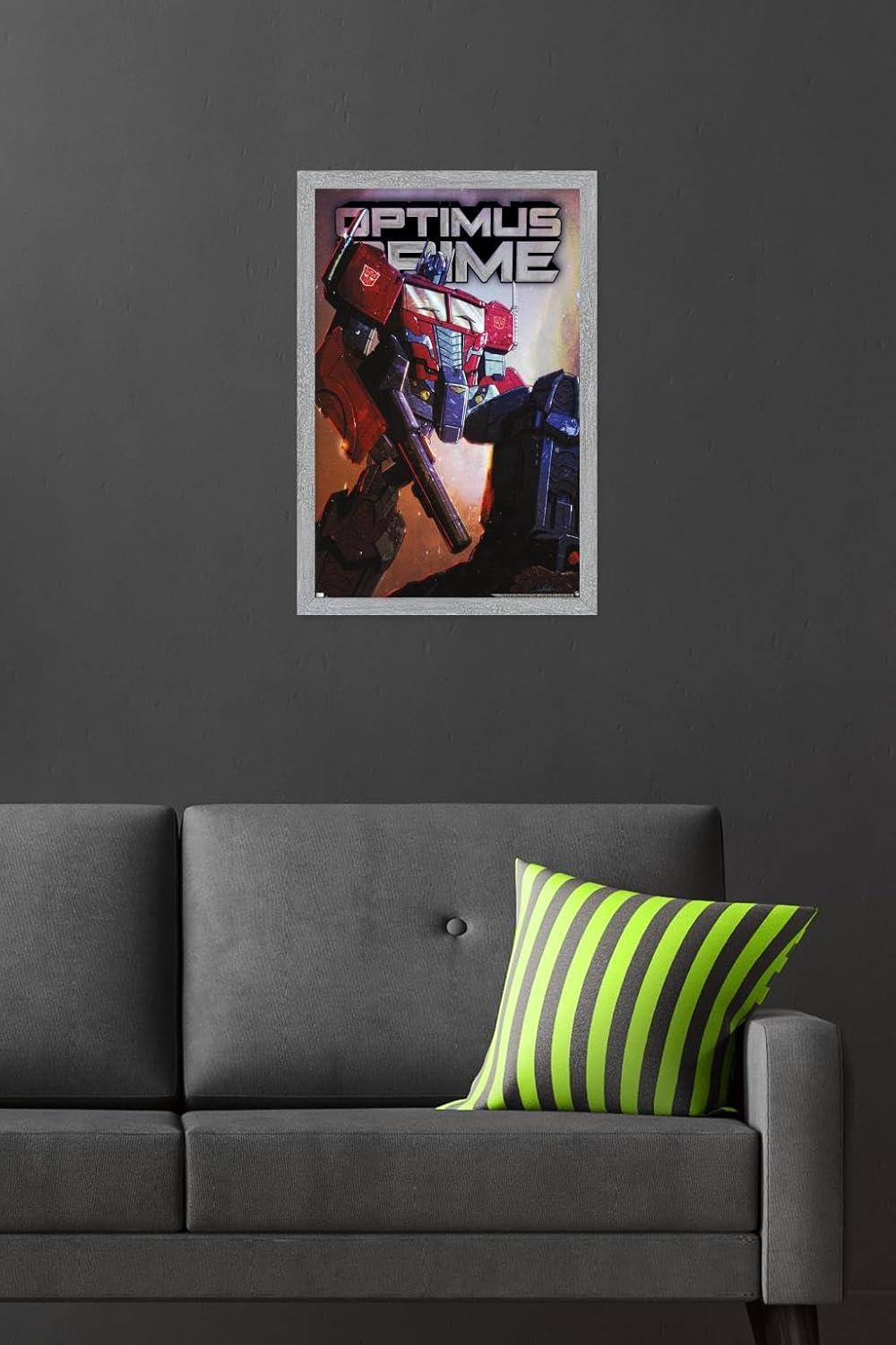 image:imageHasbro Transformers Optimus Prime Wall Poster 34Lquot x 224Wquot Poster ampamp Clip BundleGray Framed Version