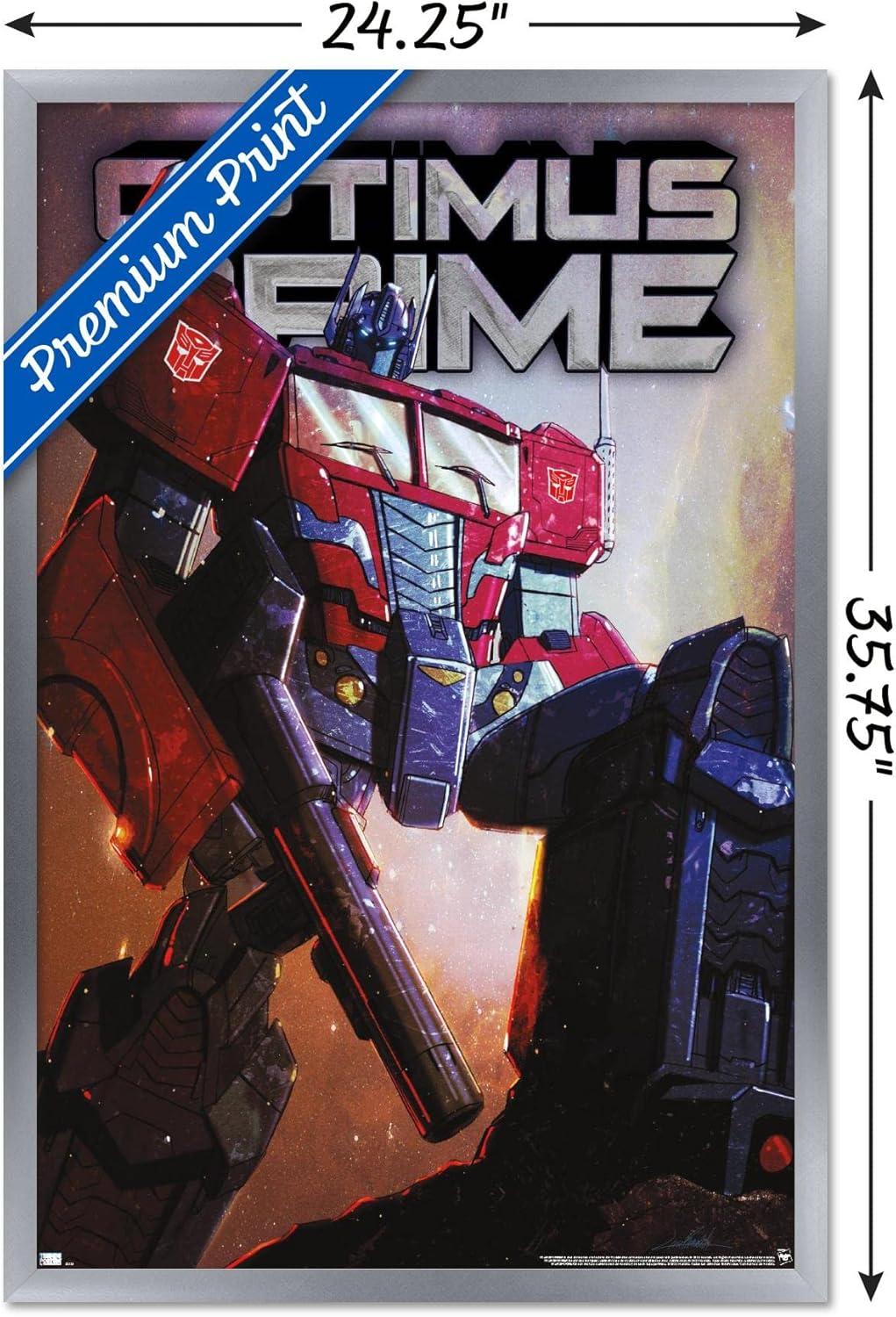 image:imageHasbro Transformers Optimus Prime Wall Poster 34Lquot x 224Wquot Poster ampamp Clip BundleSilver Framed Version