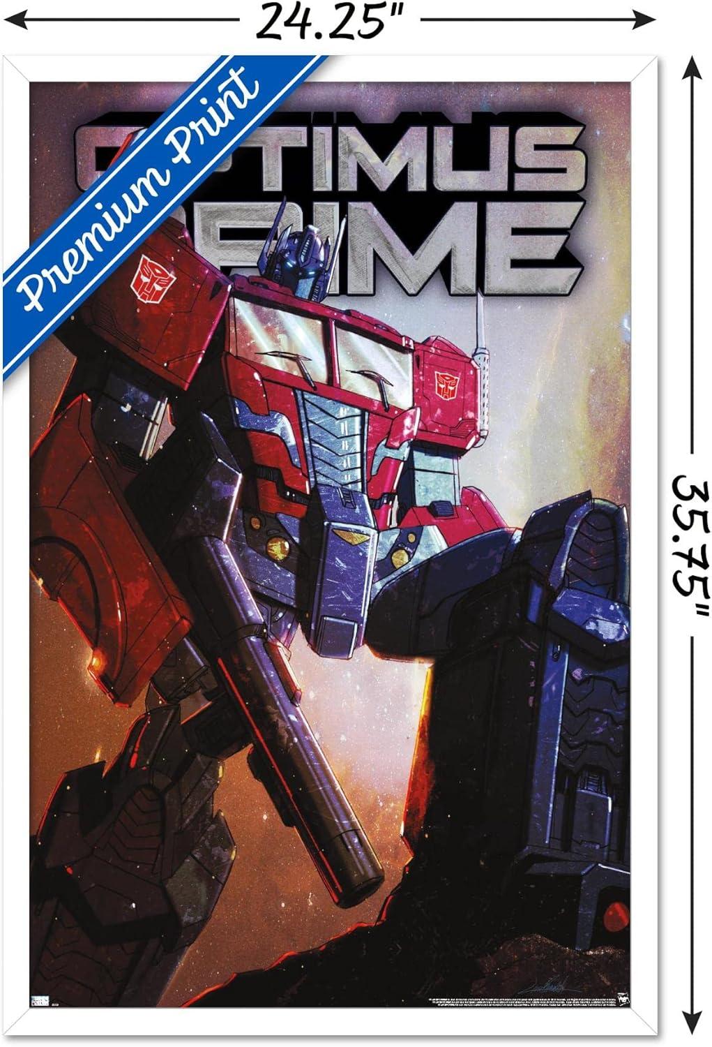 image:imageHasbro Transformers Optimus Prime Wall Poster 34Lquot x 224Wquot Poster ampamp Clip BundleWhite Framed Version