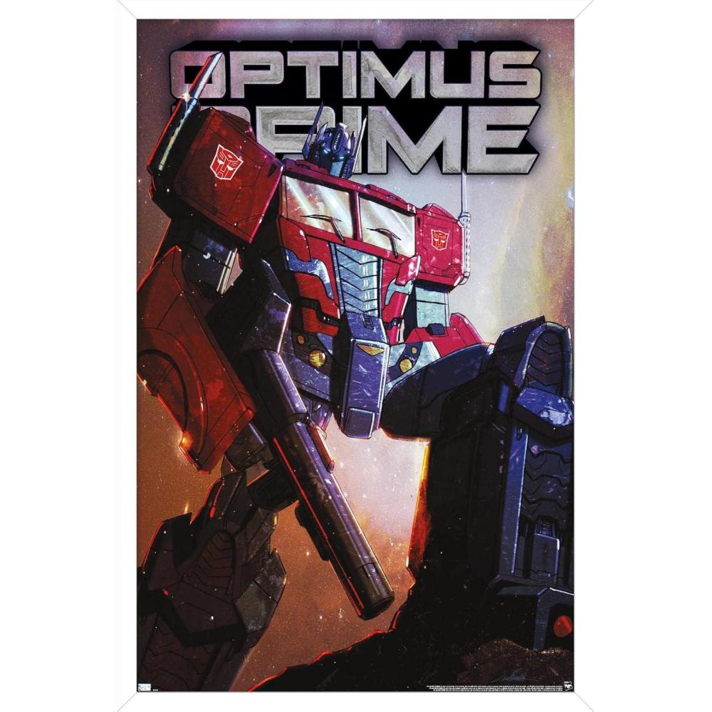 image:imageHasbro Transformers Optimus Prime Wall Poster 34Lquot x 224Wquot Poster ampamp Clip BundleWhite Framed Version