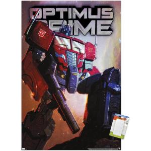 Hasbro Transformers – Optimus Prime Wall Poster, 34L” x 22.4W”, Poster & Clip Bundle(Premium Poster & Mount Bundle)