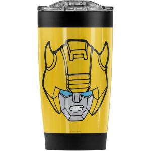 Transformers Bumblebee Head Stainless Steel Tumbler 30 oz Coffee Travel Cup, Vacuum Insulated & Double Wall with Leakproof Sliding Lid(20 Ounces)