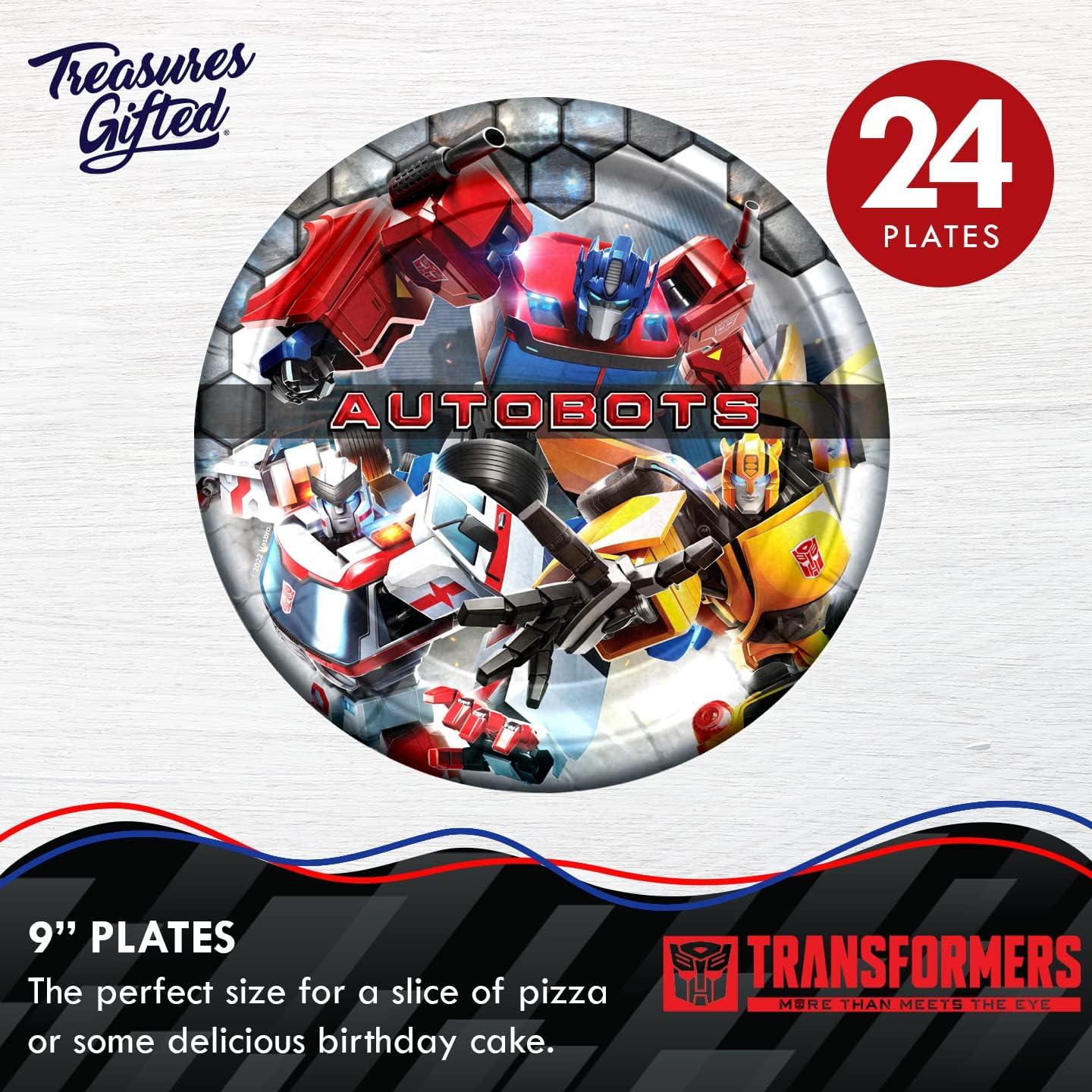 image:imageTreasures Gifted Officially Licensed Transformers Birthday Party Supplies 16ct 9in Decepticons Party Plates Transformers Birthday Decorations Disposable Paper PlatesAutobots