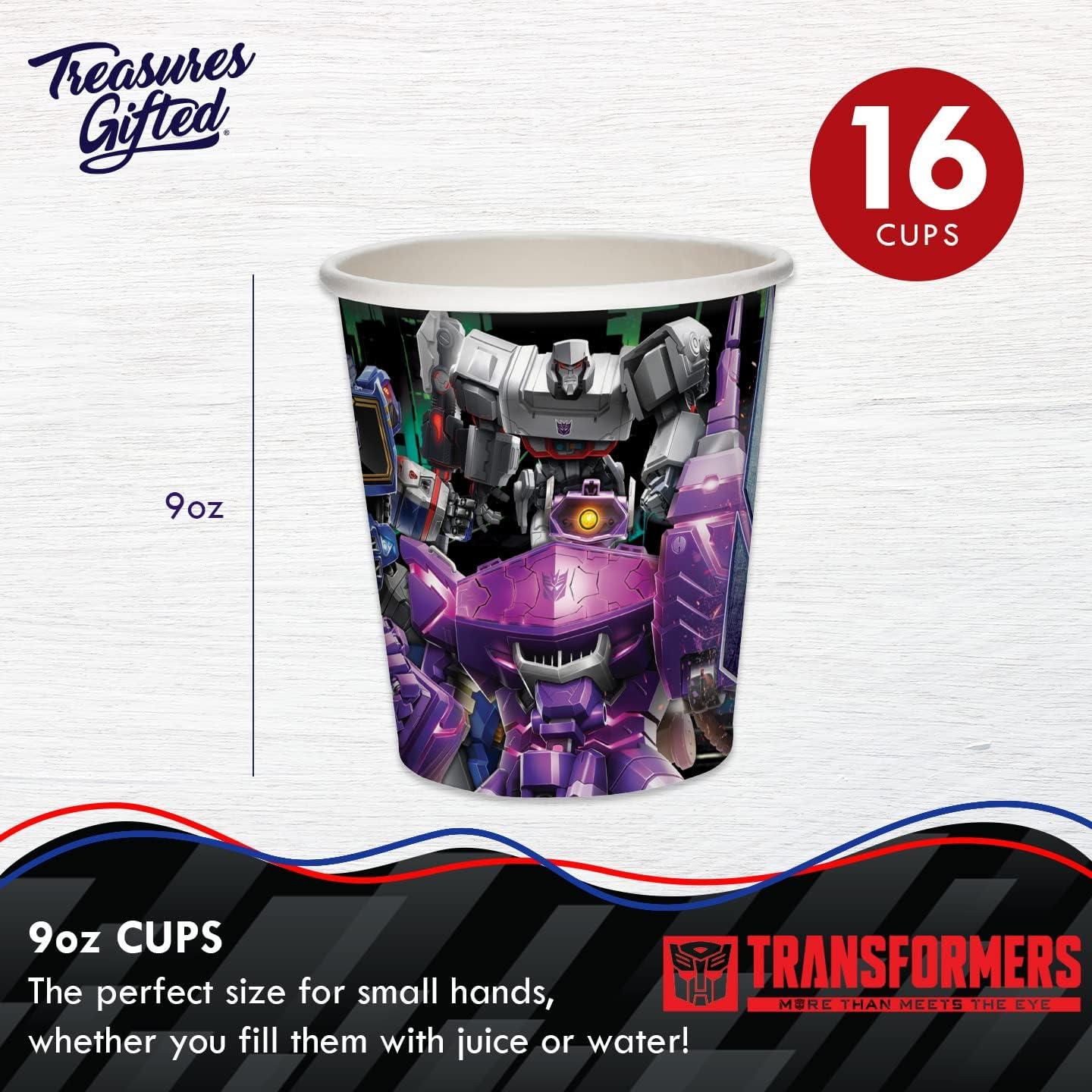 image:imageTreasures Gifted Transformers Cup Set 8ct 9oz Plastic Decepticons General Use Cup Birthday Decorations ampamp SuppliesDecepticons