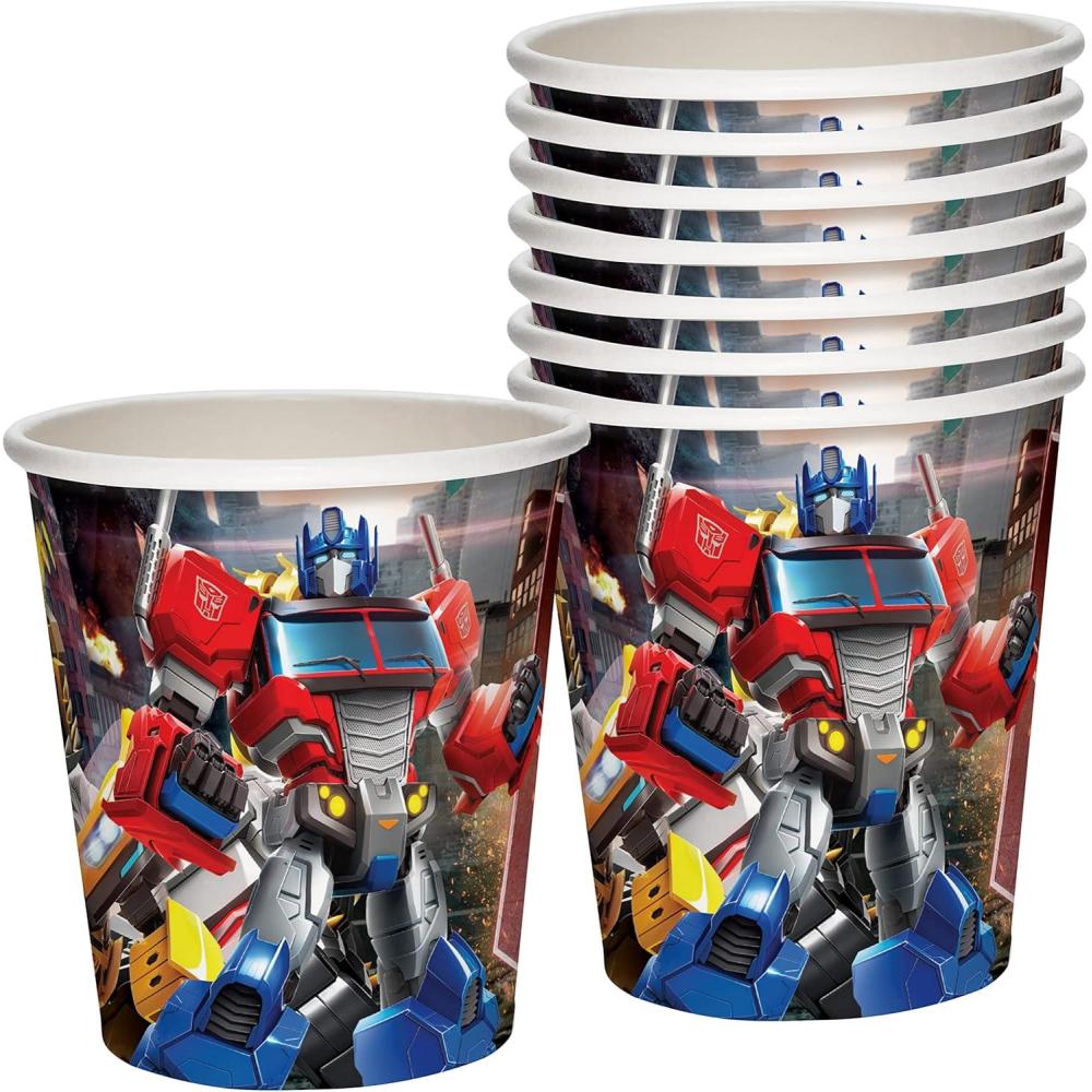 image:imageTreasures Gifted Transformers Cup Set 8ct  9oz Plastic Decepticons General Use Cup Birthday Decorations ampamp SuppliesAutobots