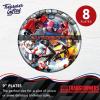 Treasures Gifted Officially Licensed Transformers Birthday Party Supplies – 16ct 9in Decepticons Party Plates – Transformers Birthday Decorations – Disposable Paper Plates(Autobots)