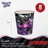 Treasures Gifted Transformers Cup Set (8ct – 9oz), Plastic, Decepticons, General Use Cup, Birthday Decorations & Supplies(Decepticons)