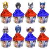 Treasures Gifted Officially Licensed Transformers Birthday Supplies – 24ct Cupcake Toppers & Wrappers – Transformers Party Supplies Cake Decorations