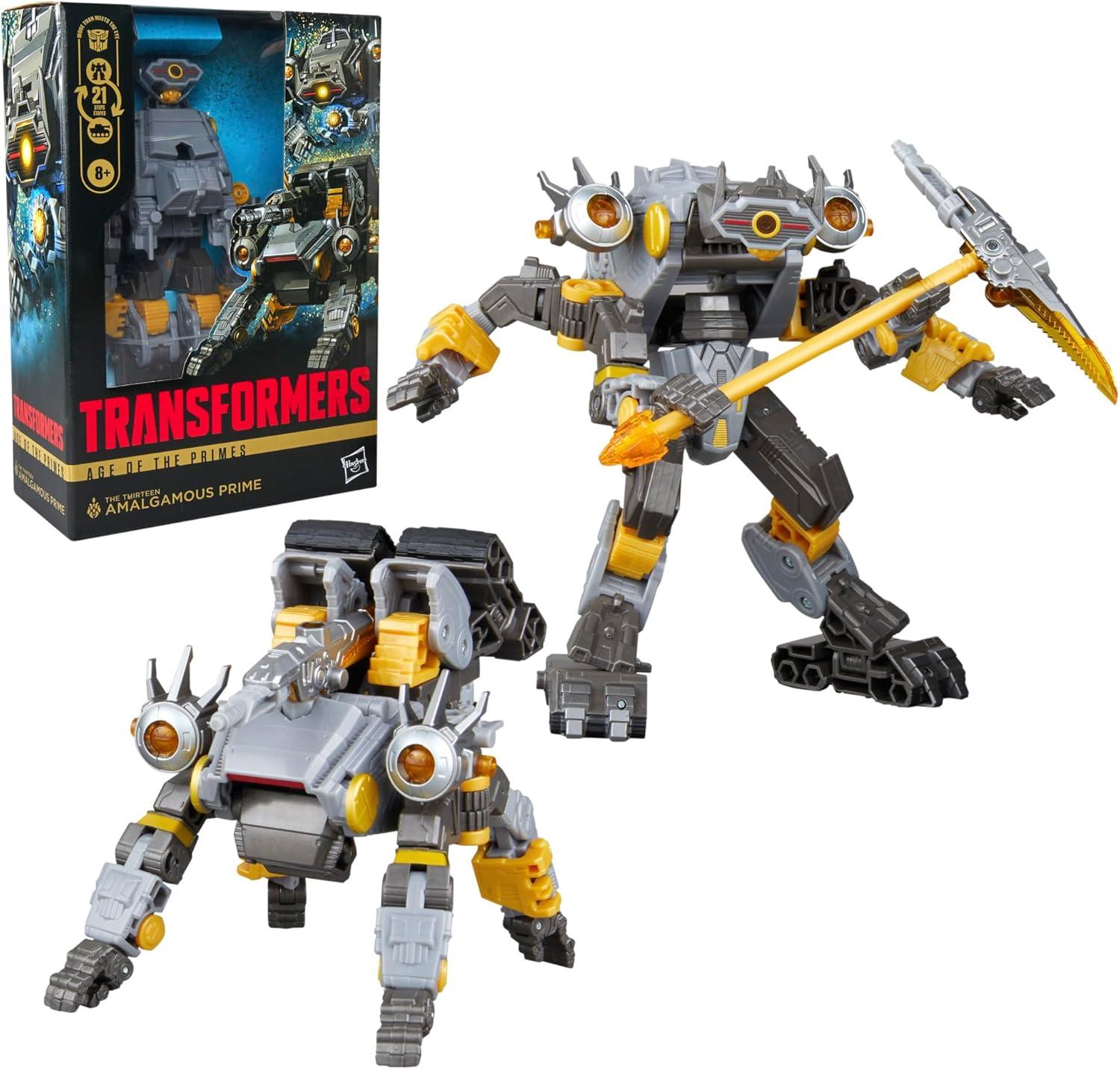 image:imageTransformers Age of The Primes The Thirteen Amalgamous Prime Voyager Class 55Inch Converting Action Figure Robot Toys for Ages 8