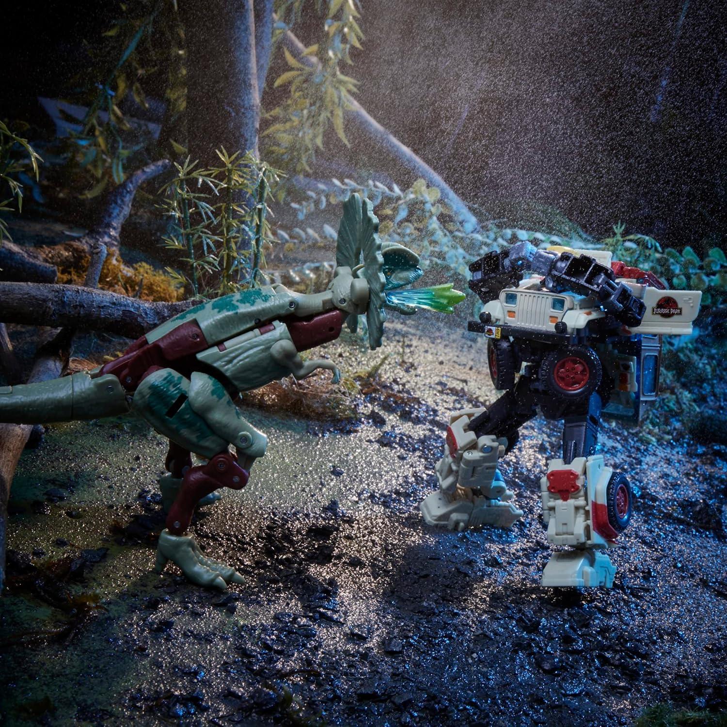 image:imageTransformers Collaborative Jurassic Park x Toys Dilophocon ampamp Autobot JP12 Action Figures for Boys and Girls Ages 8 and Up Amazon Exclusive