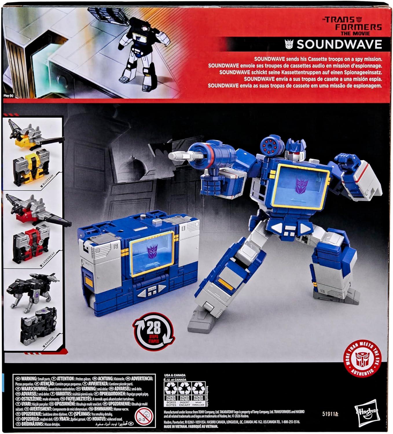 image:imageTransformers Studio Series Leader Class The The Movie Soundwave 65Inch Converting Action Figure Robot Toys for Ages 8
