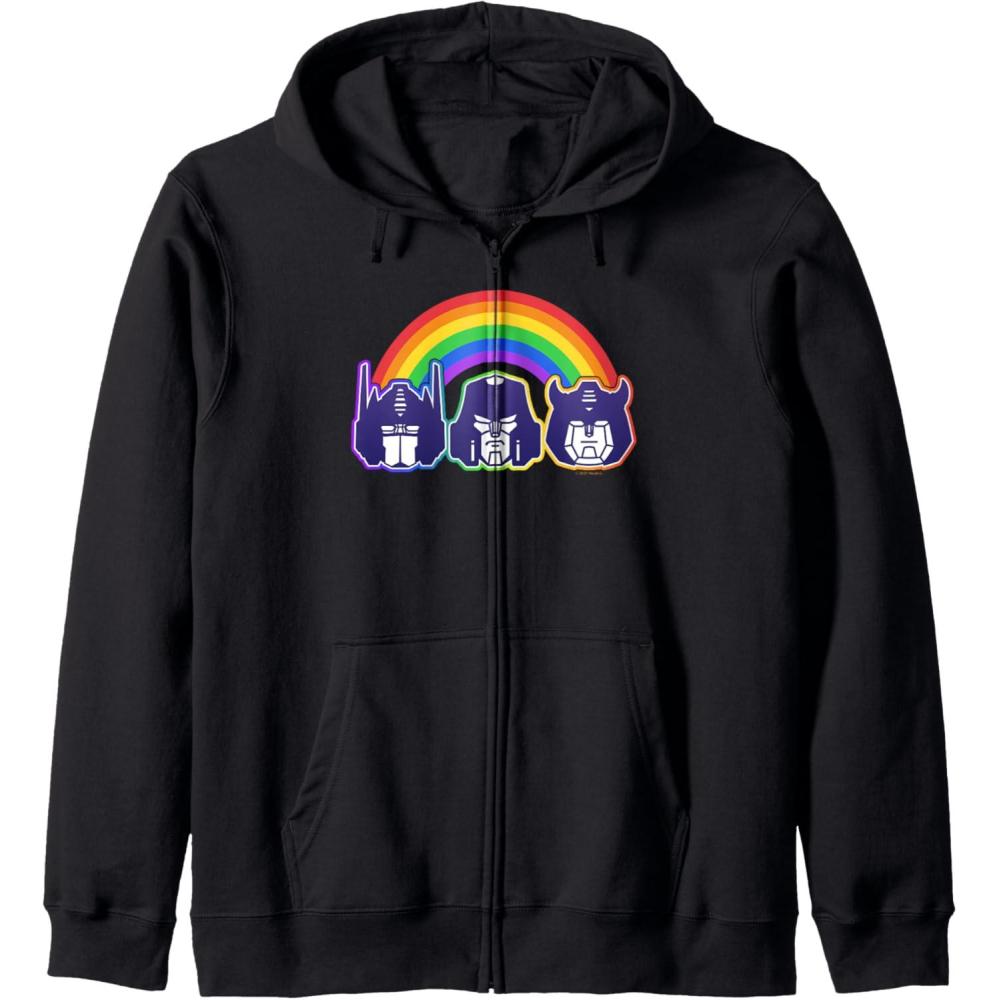 image:imageTransformers Pride Rainbow Faces Zip HoodieBlack
