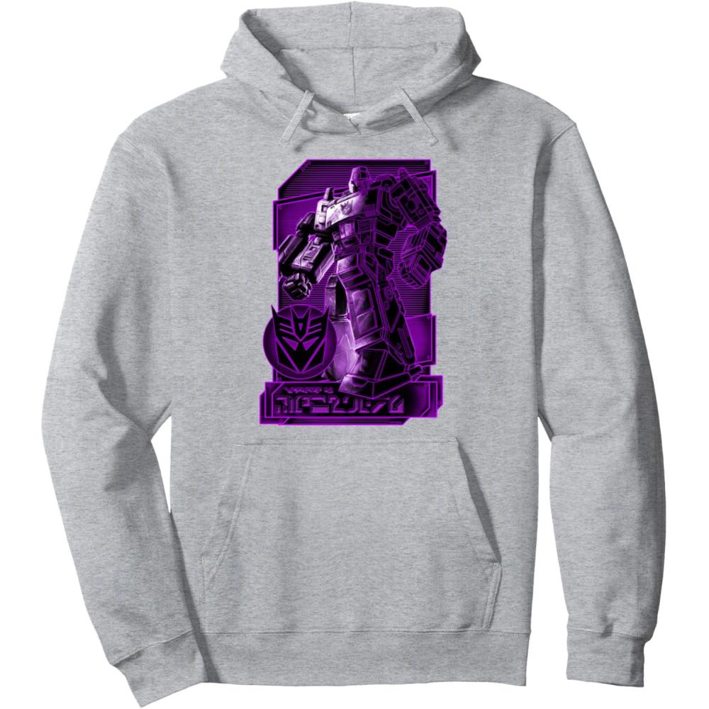 image:imageTransformers War For Cybertron Megatron Portrait Pullover HoodieHeather Grey