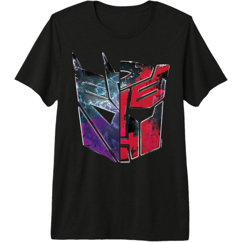 image:imageTransformers War for Cybertron Decepticon Autobot Split Premium TriBlend TShirtBlack
