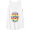 Transformers Pride Rainbow Transformer Graphic Egg Tank Top(White)