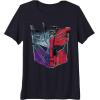 Transformers: War for Cybertron Decepticon Autobot Split Premium Tri-Blend T-Shirt(Navy Blue)