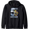 Transformers Bumblebee 5th Birthday Vintage Zip Hoodie(Black)