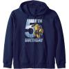 Transformers Bumblebee 5th Birthday Vintage Zip Hoodie(Navy Blue)