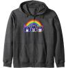 Transformers Pride Rainbow Faces Zip Hoodie(Dark Heather Grey)