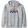 Transformers Pride Rainbow Faces Zip Hoodie(Heather Grey)