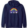Transformers Pride Rainbow Faces Zip Hoodie(Navy Blue)