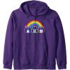 Transformers Pride Rainbow Faces Zip Hoodie(Purple)
