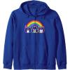 Transformers Pride Rainbow Faces Zip Hoodie(Royal Blue)