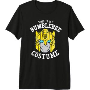 Transformers Halloween This is My Bumblebee Costume Premium T-Shirt(Black)