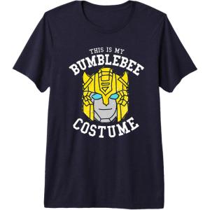 Transformers Halloween This is My Bumblebee Costume Premium T-Shirt(Navy Blue)