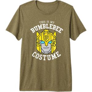Transformers Halloween This is My Bumblebee Costume Premium T-Shirt(Olive Green)