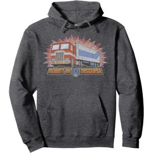 Transformers Optimus Prime Robot In Disguise Pullover Hoodie(Dark Heather Grey)
