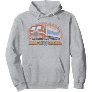 Transformers Optimus Prime Robot In Disguise Pullover Hoodie(Heather Grey)