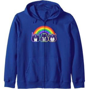 Transformers Pride Rainbow Faces Zip Hoodie(Royal Blue)