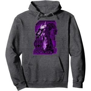 Transformers: War For Cybertron Megatron Portrait Pullover Hoodie(Dark Heather Grey)