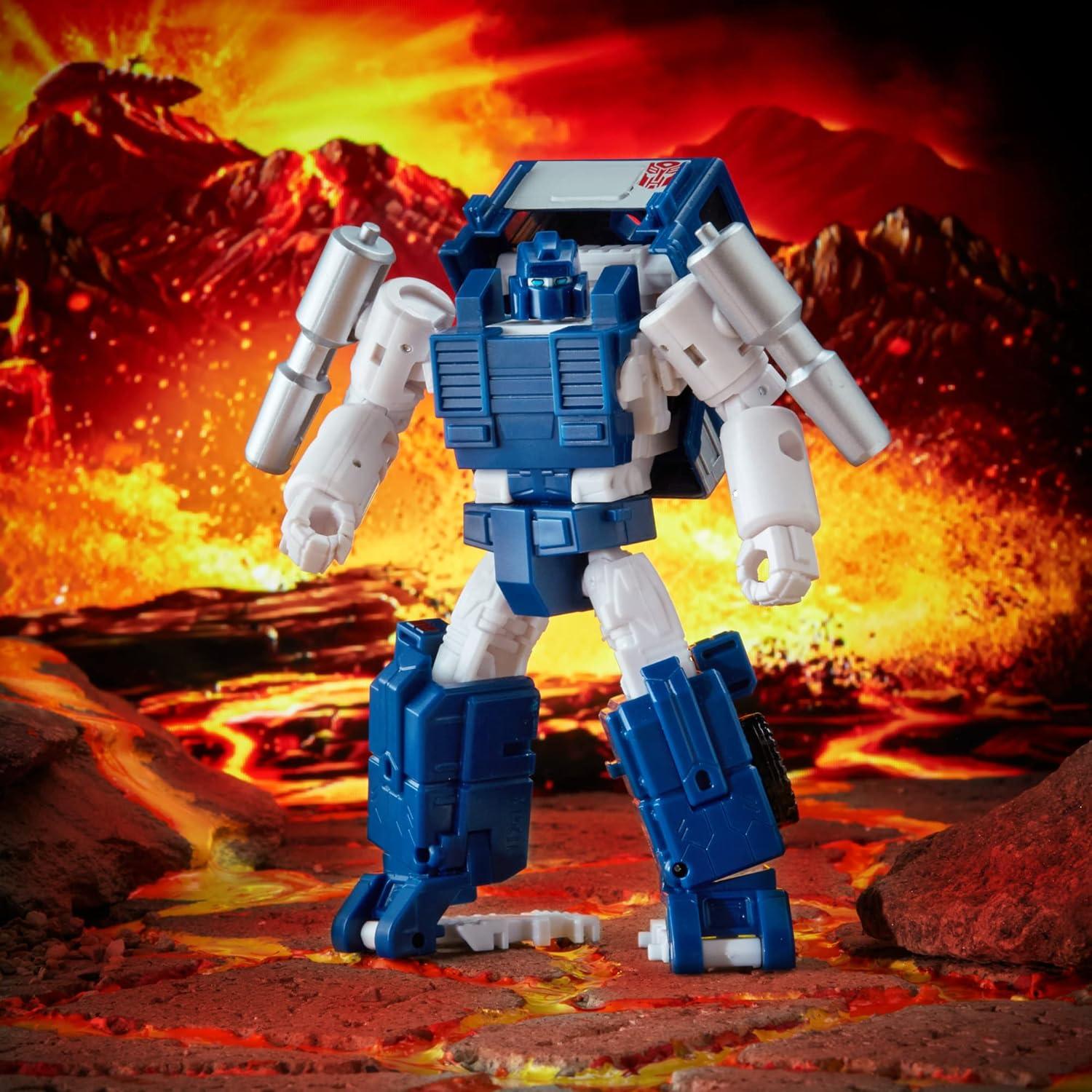 image:imageTransformers Toys Generations War for Cybertron Kingdom Deluxe WFCK32 Autobot Pipes Action Figure Kids Ages 8 and Up 55inch