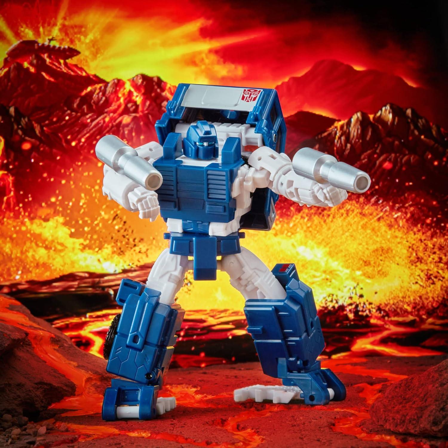 image:imageTransformers Toys Generations War for Cybertron Kingdom Deluxe WFCK32 Autobot Pipes Action Figure Kids Ages 8 and Up 55inch