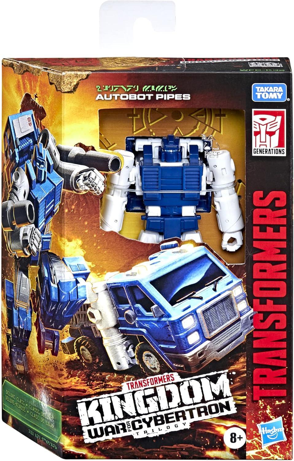 image:imageTransformers Toys Generations War for Cybertron Kingdom Deluxe WFCK32 Autobot Pipes Action Figure Kids Ages 8 and Up 55inch