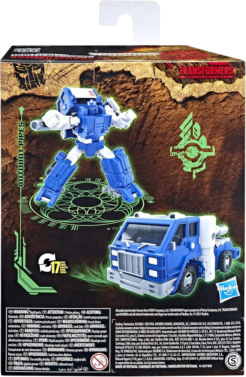 image:imageTransformers Toys Generations War for Cybertron Kingdom Deluxe WFCK32 Autobot Pipes Action Figure Kids Ages 8 and Up 55inch