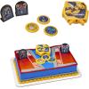 DecoSet® Transformers Autobot Battle Cake Topper, 6-Piece Interactive Set of Transformer Decorations and Supplies for Party Cakes