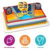 DecoSet® Transformers Autobot Battle Cake Topper, 6-Piece Interactive Set of Transformer Decorations and Supplies for Party Cakes