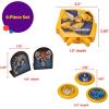 DecoSet® Transformers Autobot Battle Cake Topper, 6-Piece Interactive Set of Transformer Decorations and Supplies for Party Cakes
