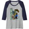 Transformers: Rise of the Beasts Optimus Primal Urban Style Raglan Baseball Tee(Navy Blue/Athletic Heather)