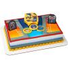 DecoSet® Transformers Autobot Battle Cake Topper, 6-Piece Interactive Set of Transformer Decorations and Supplies for Party Cakes