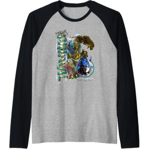 Transformers: Rise of the Beasts Optimus Primal Urban Style Raglan Baseball Tee(Black/Athletic Heather)