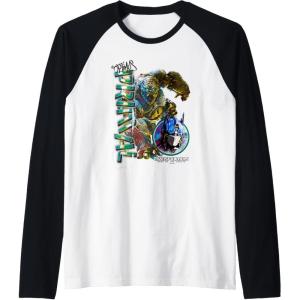 Transformers: Rise of the Beasts Optimus Primal Urban Style Raglan Baseball Tee(Black/White)