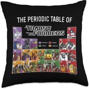Transformers Periodic Table Of Heroes Throw Pillow(18×18)