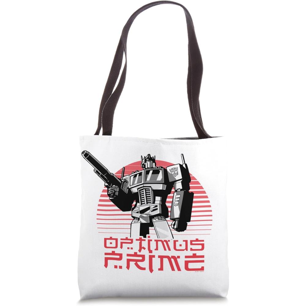 image:imageTransformers Optimus Prime Kanji Black amp White Tote Bag