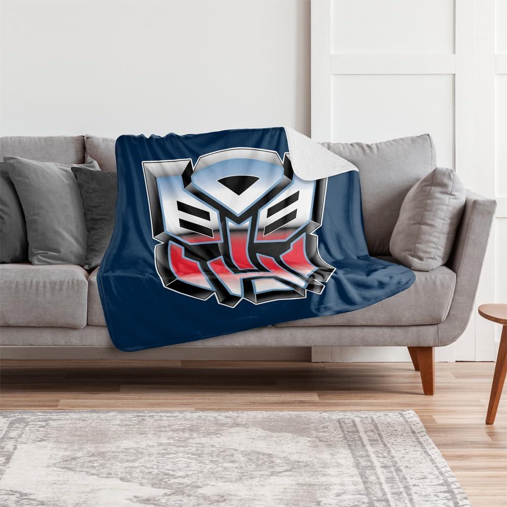 image:imageTransformers Autobot Airbrush Logo Silky Touch Sherpa Back Super Soft Throw Blanket