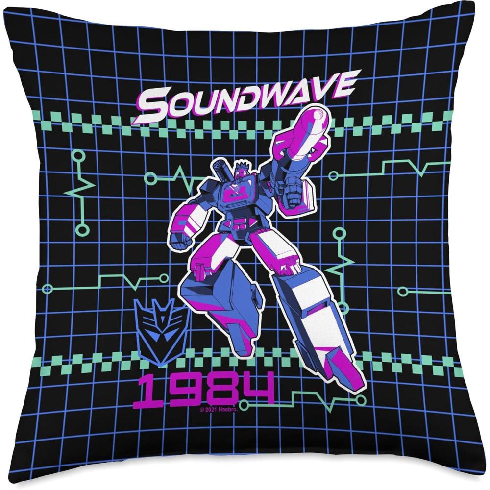 image:imageTransformers Soundwave 1984 Retro Throw Pillow18x18