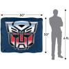 Transformers Autobot Airbrush Logo Silky Touch Sherpa Back Super Soft Throw Blanket